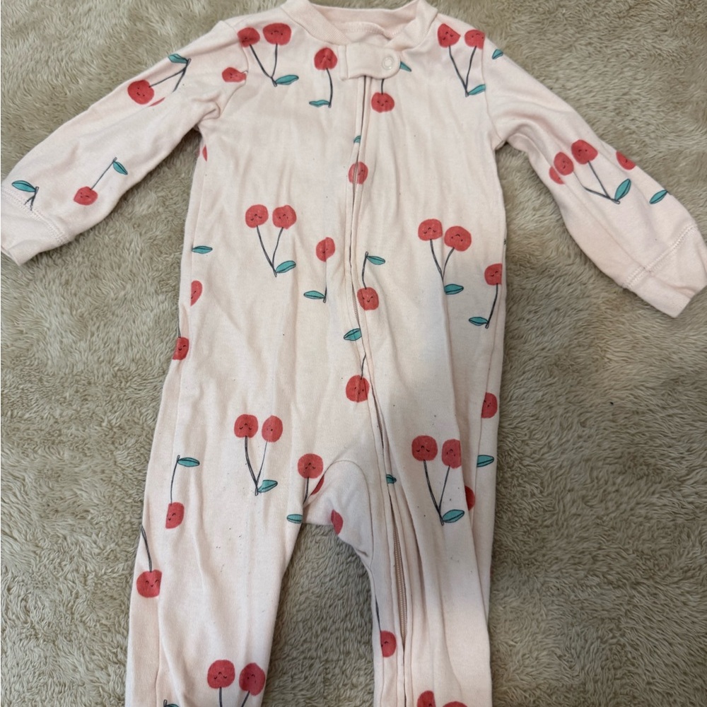 Cherry Print Kids One Piece